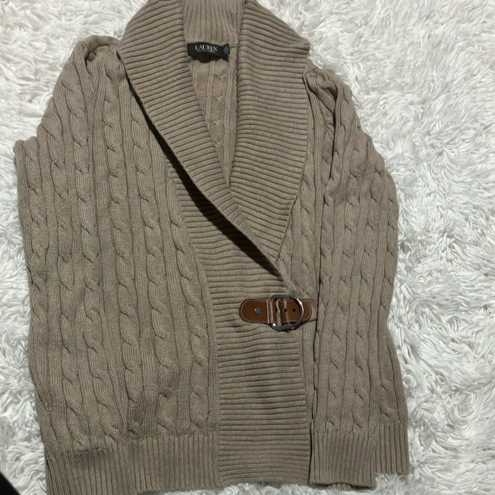 Ralph Lauren Beige Cable Knit Sweater
